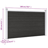 Garden Fence WPC 180x105 cm Grey - Extra Image