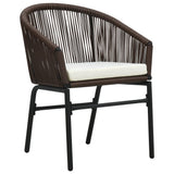 Garden Chairs 2 pcs Brown PE Rattan