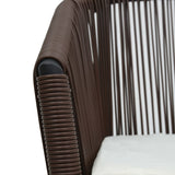 Garden Chairs 2 pcs Brown PE Rattan - Low Angle
