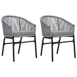 Garden Chairs 2 pcs Anthracite PE Rattan
