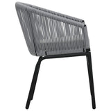 Garden Chairs 2 pcs Anthracite PE Rattan - Top-Down View