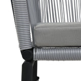 Garden Chairs 2 pcs Anthracite PE Rattan - Close-Up Angle