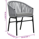Garden Chairs 2 pcs Anthracite PE Rattan - Extra Image