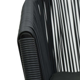 3 Piece Bistro Set with Cushions PE Rattan Black - Extra Image