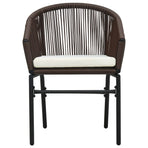 3 Piece Bistro Set with Cushions PE Rattan Brown