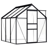 Greenhouse Anthracite Aluminium 3.61 m² - Front View