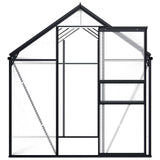Greenhouse Anthracite Aluminium 4.75 m² - Top-Down View