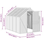 Greenhouse Anthracite Aluminium 4,75 m²