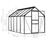Greenhouse Anthracite Aluminium 5,89 m²