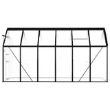 Greenhouse Anthracite Aluminium 7.03 m² - Top-Down View