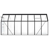 Greenhouse Anthracite Aluminium 8.17 m² - Rear View