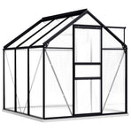 Greenhouse with Base Frame Anthracite Aluminium 3,61 m²