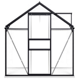 Greenhouse with Base Frame Anthracite Aluminium 3.61 m² - Side View