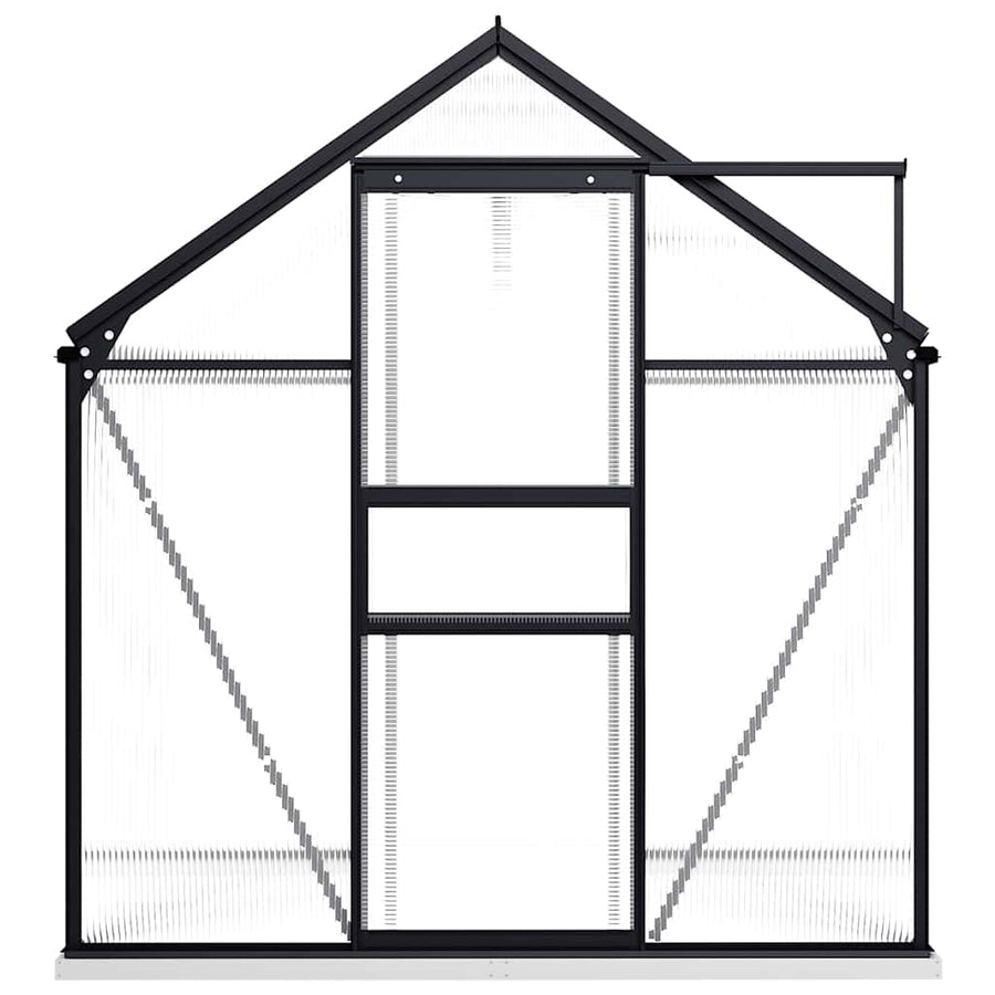 Greenhouse with Base Frame Anthracite Aluminium 3,61 m²