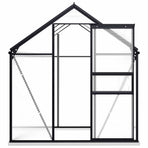 Greenhouse with Base Frame Anthracite Aluminium 3,61 m²
