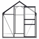 Greenhouse with Base Frame Anthracite Aluminium 3.61 m² - Top-Down View