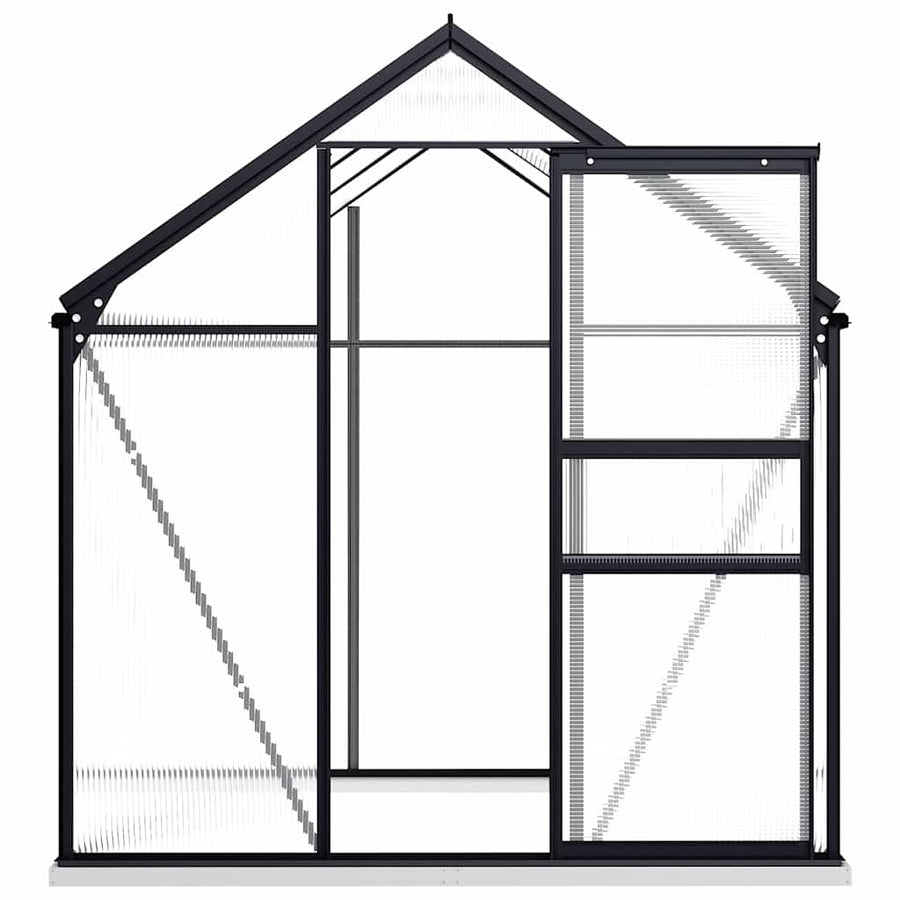 Greenhouse with Base Frame Anthracite Aluminium 3,61 m²