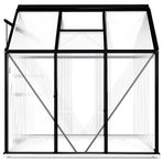 Greenhouse with Base Frame Anthracite Aluminium 3,61 m²