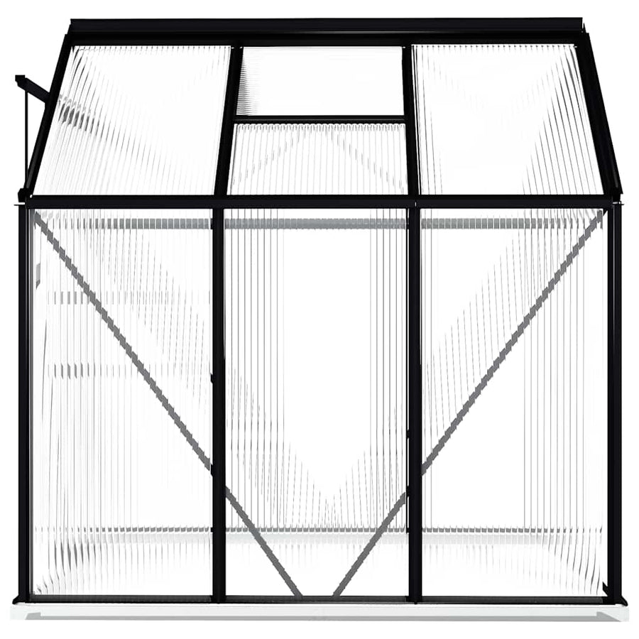Greenhouse with Base Frame Anthracite Aluminium 3,61 m²