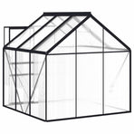 Greenhouse with Base Frame Anthracite Aluminium 3,61 m²