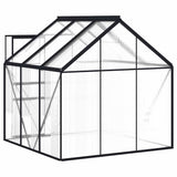 Greenhouse with Base Frame Anthracite Aluminium 3.61 m² - Rear View