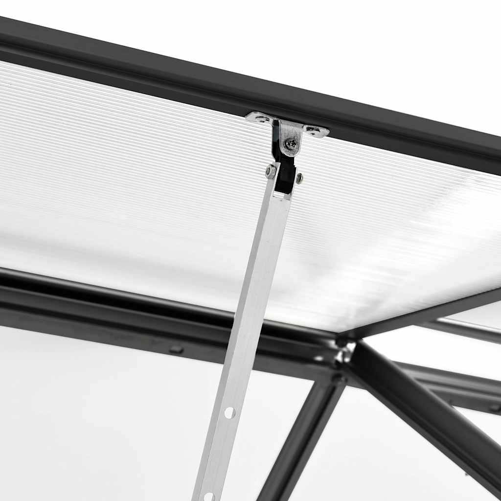 Greenhouse with Base Frame Anthracite Aluminium 3.61 m²