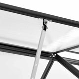 Greenhouse with Base Frame Anthracite Aluminium 3.61 m² - Close-Up Angle