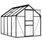 Greenhouse with Base Frame Anthracite Aluminium 4,75 m²