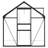Greenhouse with Base Frame Anthracite Aluminium 4.75 m²