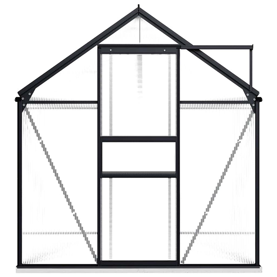 Greenhouse with Base Frame Anthracite Aluminium 4,75 m²
