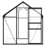 Greenhouse with Base Frame Anthracite Aluminium 4,75 m²