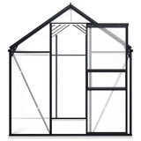 Greenhouse with Base Frame Anthracite Aluminium 4.75 m² - Top-Down View