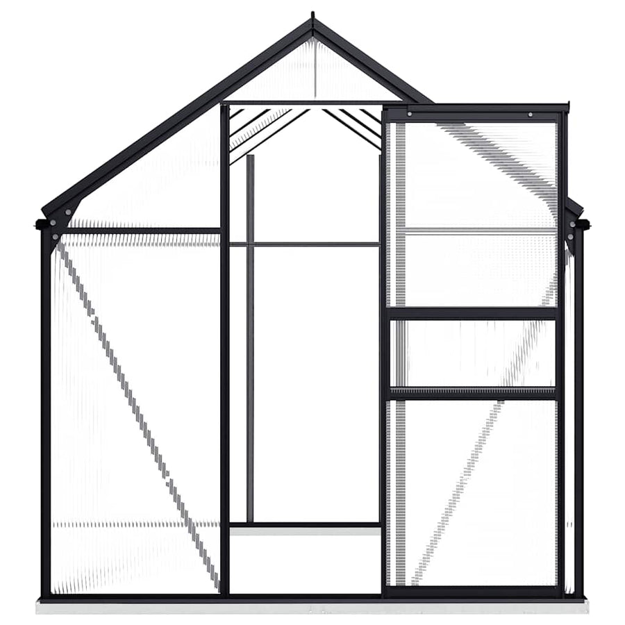 Greenhouse with Base Frame Anthracite Aluminium 4,75 m²