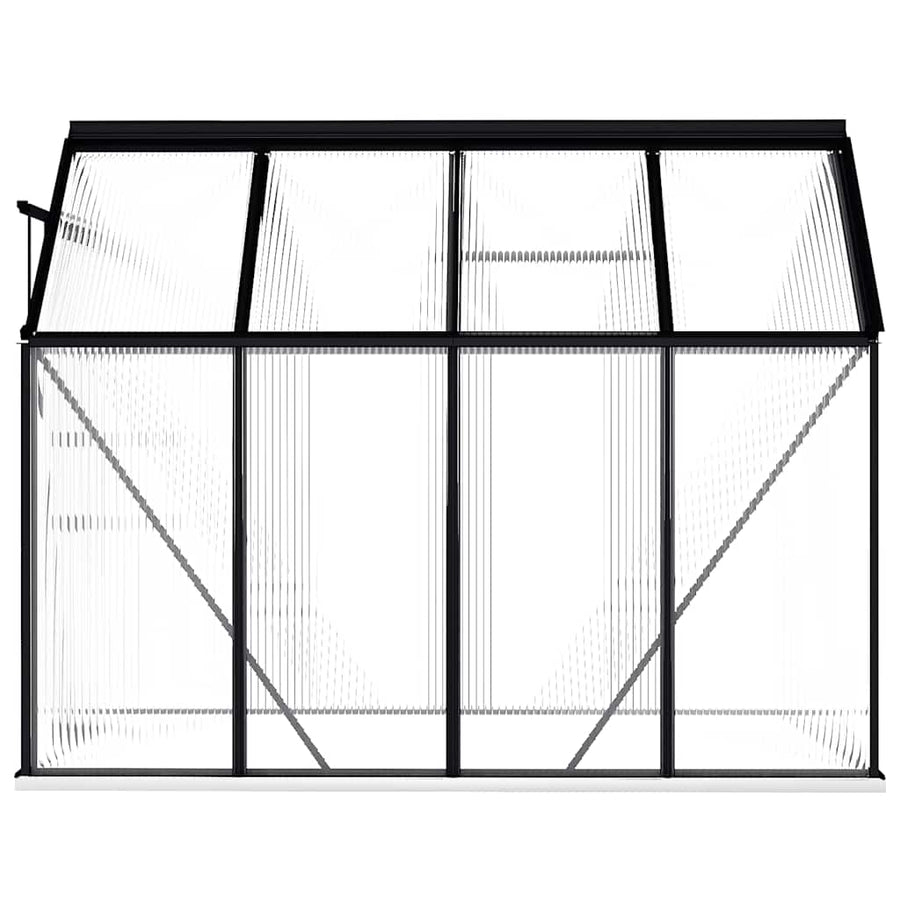 Greenhouse with Base Frame Anthracite Aluminium 4,75 m²