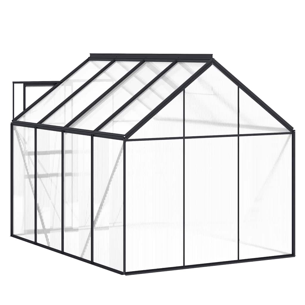 Greenhouse with Base Frame Anthracite Aluminium 4.75 m²