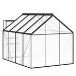 Greenhouse with Base Frame Anthracite Aluminium 4,75 m²