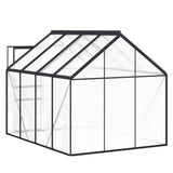 Greenhouse with Base Frame Anthracite Aluminium 4.75 m² - Rear View