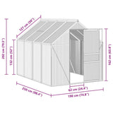Greenhouse with Base Frame Anthracite Aluminium 4.75 m² - Low Angle