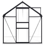 Greenhouse with Base Frame Anthracite Aluminium 5,89 m²
