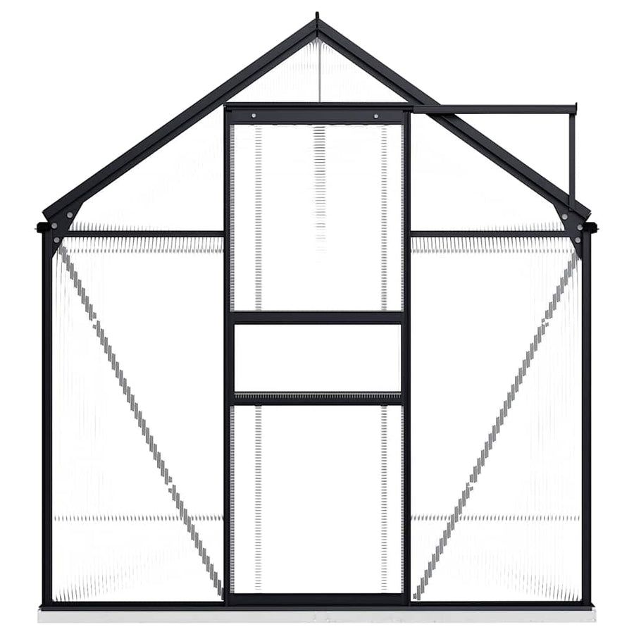 Greenhouse with Base Frame Anthracite Aluminium 5,89 m²