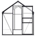 Greenhouse with Base Frame Anthracite Aluminium 5,89 m²