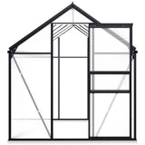 Greenhouse with Base Frame Anthracite Aluminium 5.89 m² - Top-Down View