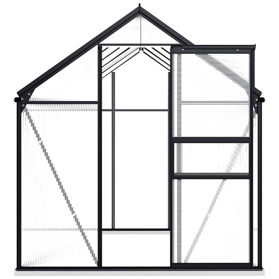 Greenhouse with Base Frame Anthracite Aluminium 5,89 m²