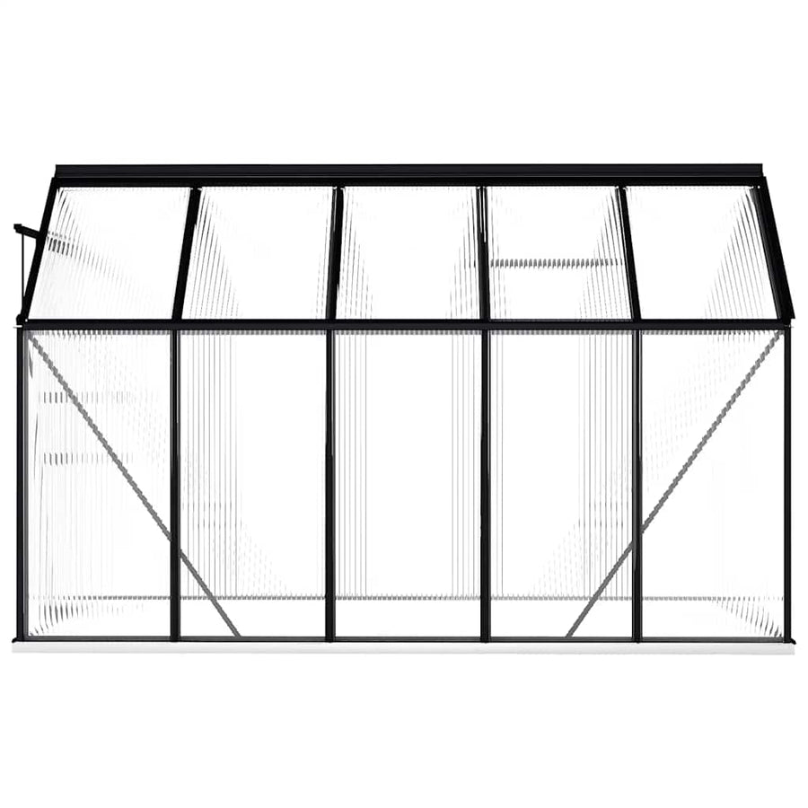 Greenhouse with Base Frame Anthracite Aluminium 5,89 m²