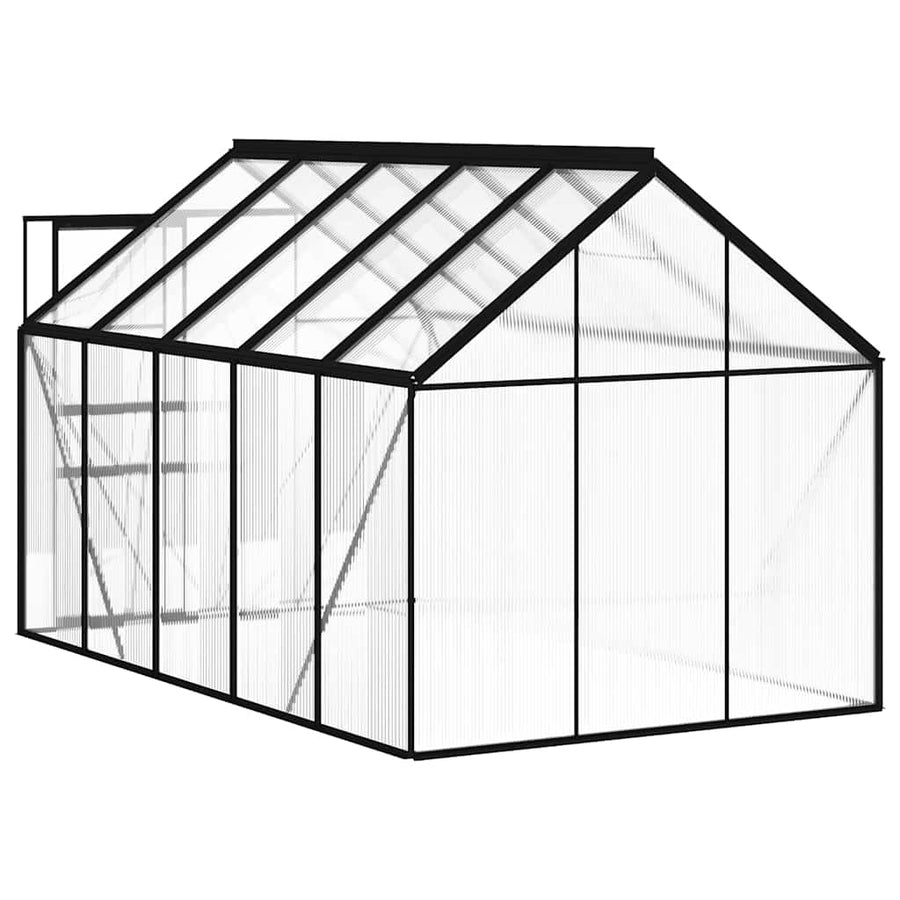 Greenhouse with Base Frame Anthracite Aluminium 5,89 m²