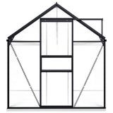 Greenhouse with Base Frame Anthracite Aluminium 7.03 m² - Front View