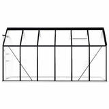 Greenhouse with Base Frame Anthracite Aluminium 7.03 m² - Top-Down View