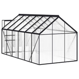 Greenhouse with Base Frame Anthracite Aluminium 7.03 m² - 45-Degree Angle