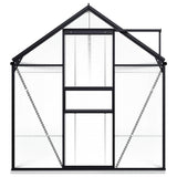 Greenhouse with Base Frame Anthracite Aluminium 8.17 m² - Side View
