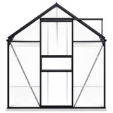 Greenhouse with Base Frame Anthracite Aluminium 9.31 m² - Front View